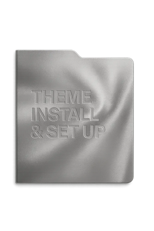 SHOPIFY THEME INSTALL & SET UP