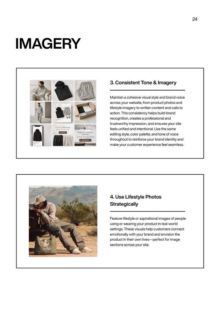 The Essentials guide page: consistent tone and imagery